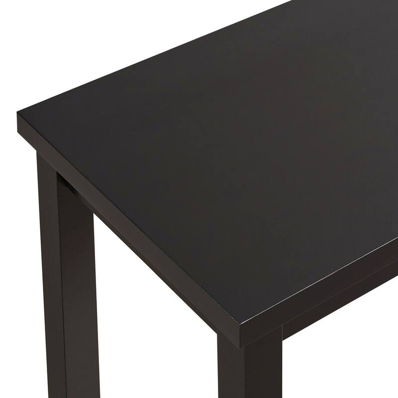 Solid Rectangular Bar Table - 46" - Antique Black Finish
