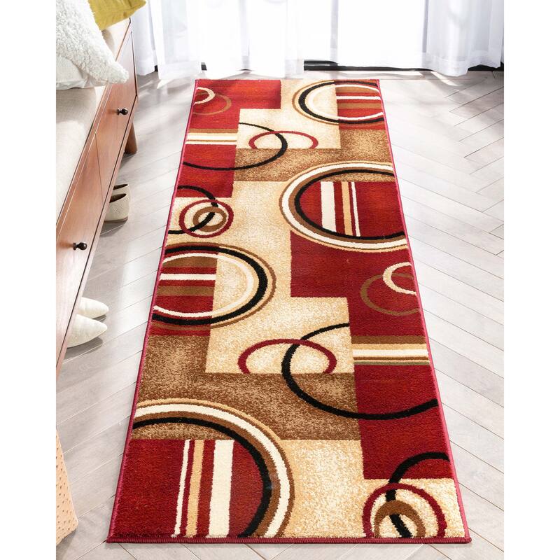 Well Woven Barclay Arcs & Shapes Modern Geometric Circles Area Rug