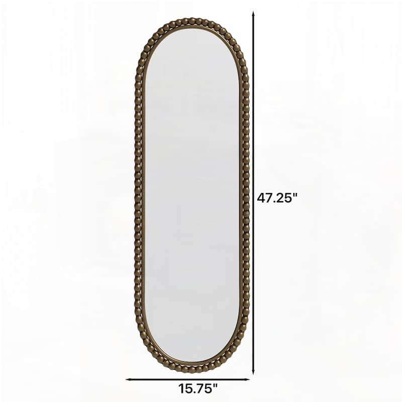 Wall Hanging Iron Art Oval Retro Mirror