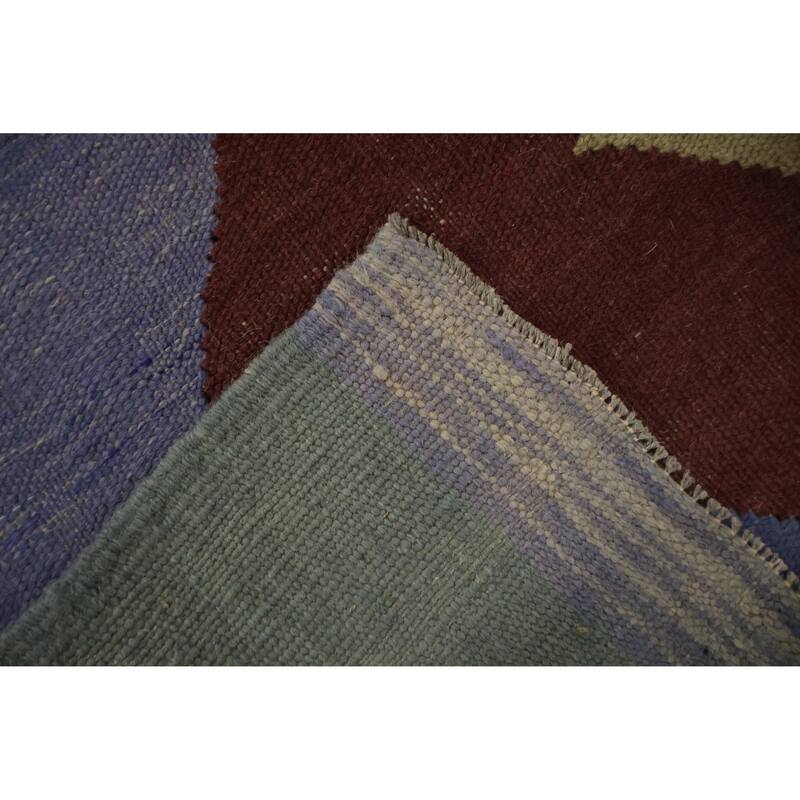 Hand Woven Oriental 100% Wool Carpet Southwestern Modern Multi-Colored Kilim Area Rug - 12' 9'' X 9' 8''