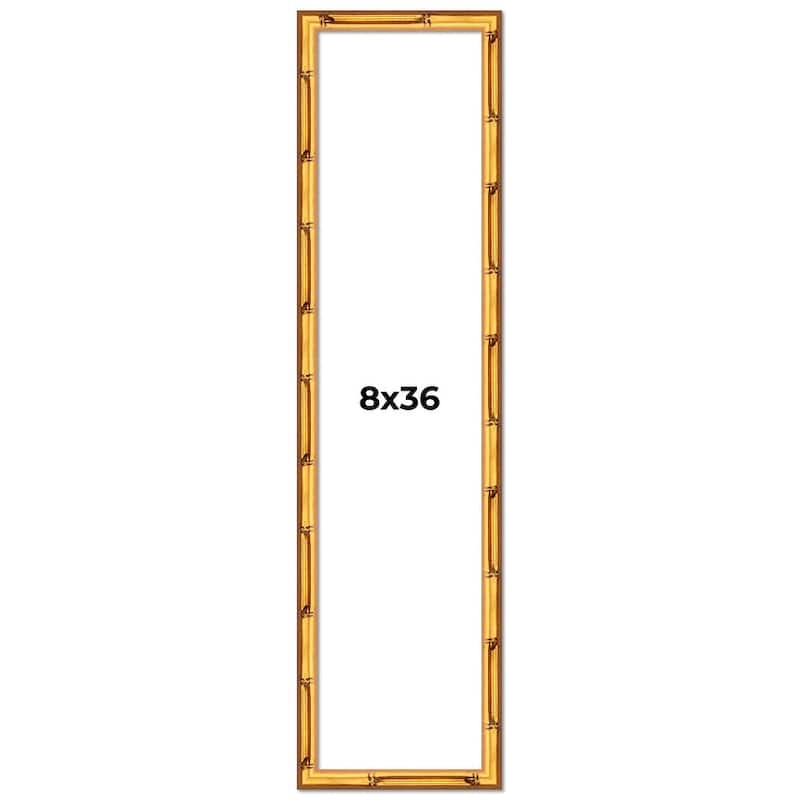 8x36 Frame Gold Bamboo Picture Frame Modern Photo Frame Includes UV Acrylic Shatter Guard Front Acid Free Foam Backing Board