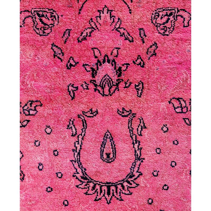 Overdyed One-of-a-Kind Hand-Knotted Area Rug - Pink - 8' 1" x 14' 4"