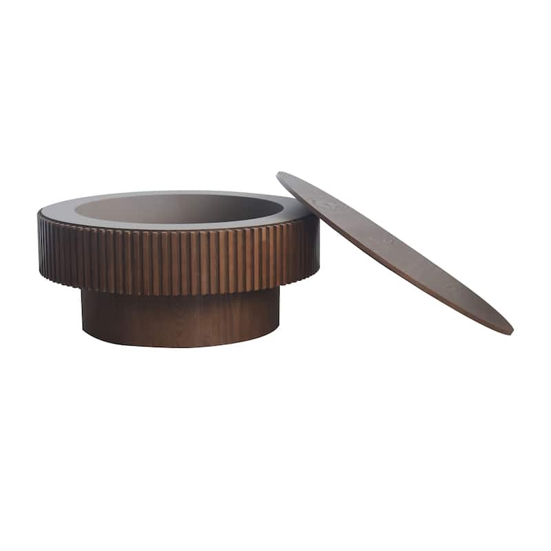 Storage Modern Coffee Table 31.5'' Round Tea Coffee Table
