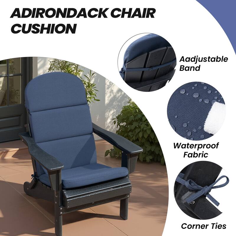 Crestlive Products Outdoor Adirondack Chair Cushion Patio Chair Pad