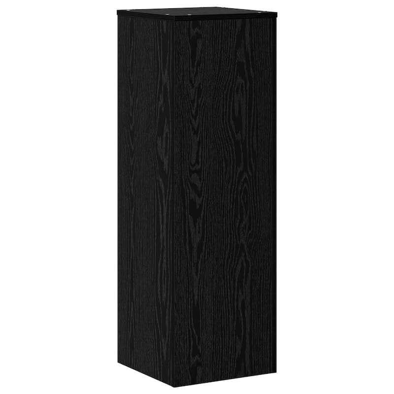 vidaXL Plant Stand Black Oak 13" x 13" x 39.4" Engineered wood - 13.0 x 13.0 x 39.4 inch