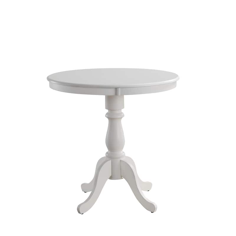 Carved Circular Top Pedestal Bar Table - 36" - Driftwood Brown