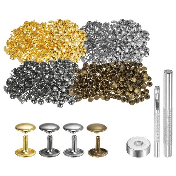 Custom Rivet Snaps Leather Rivets Metal Double Cap Rivet Snaps Studs Fasteners with ...