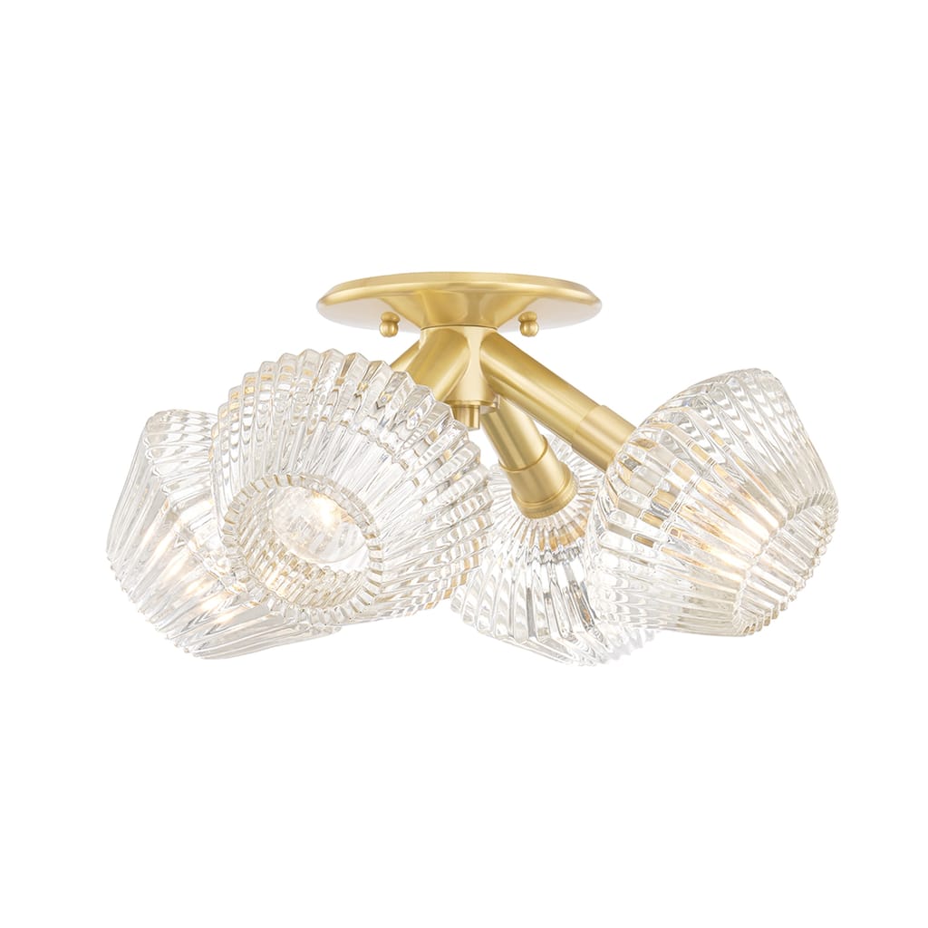 Barclay 4-Light Semi-Flush with Clear Shade