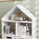 preview thumbnail 8 of 7, Qaba Kids Bookshelf, 3 Tier Kids Bookcase with Two Drawers, Bookshelf for Kids Rooms, Bedroom, Nursery, White