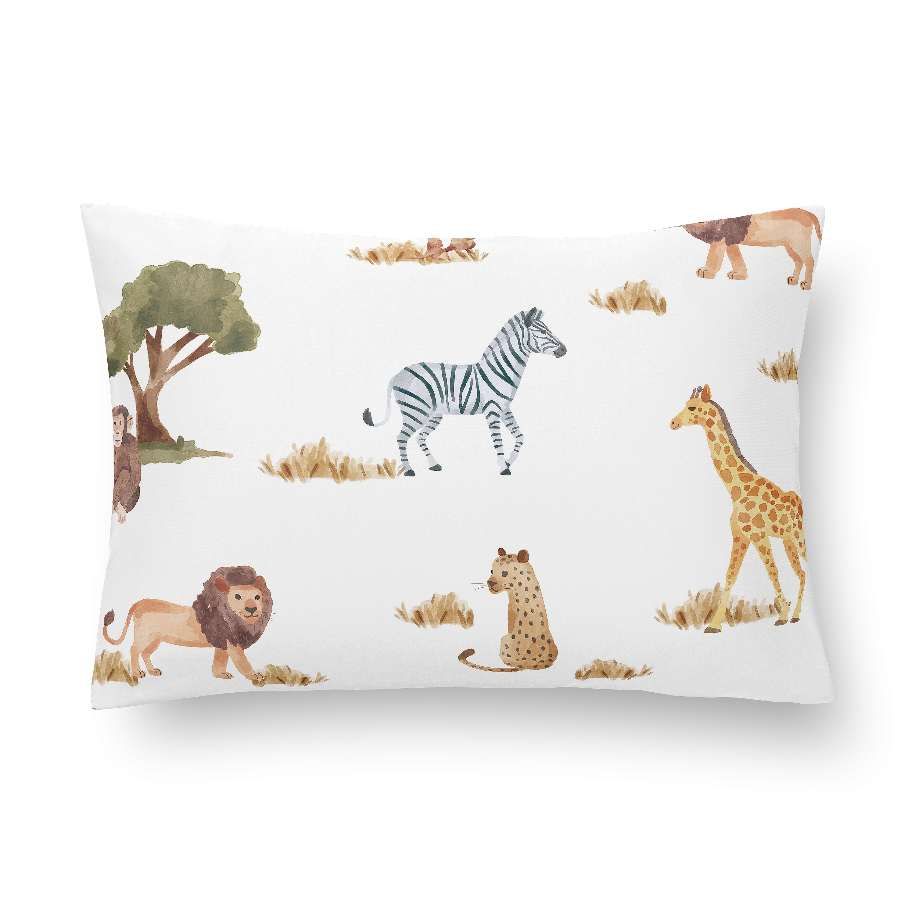 Sweet Jojo Designs Jungle Animals Boy Girl Unisex/Gender Neutral Mini Pillow with Pillowcase 12x8 in Wildlife Safari Animal Lion