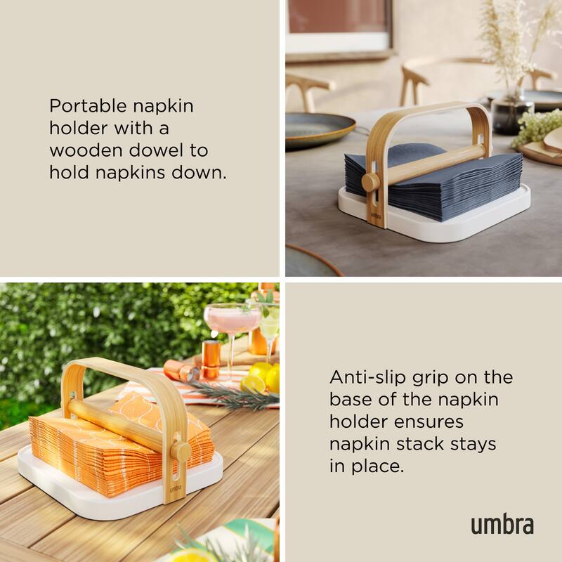 Bellwood Napkin Holder - white/nature