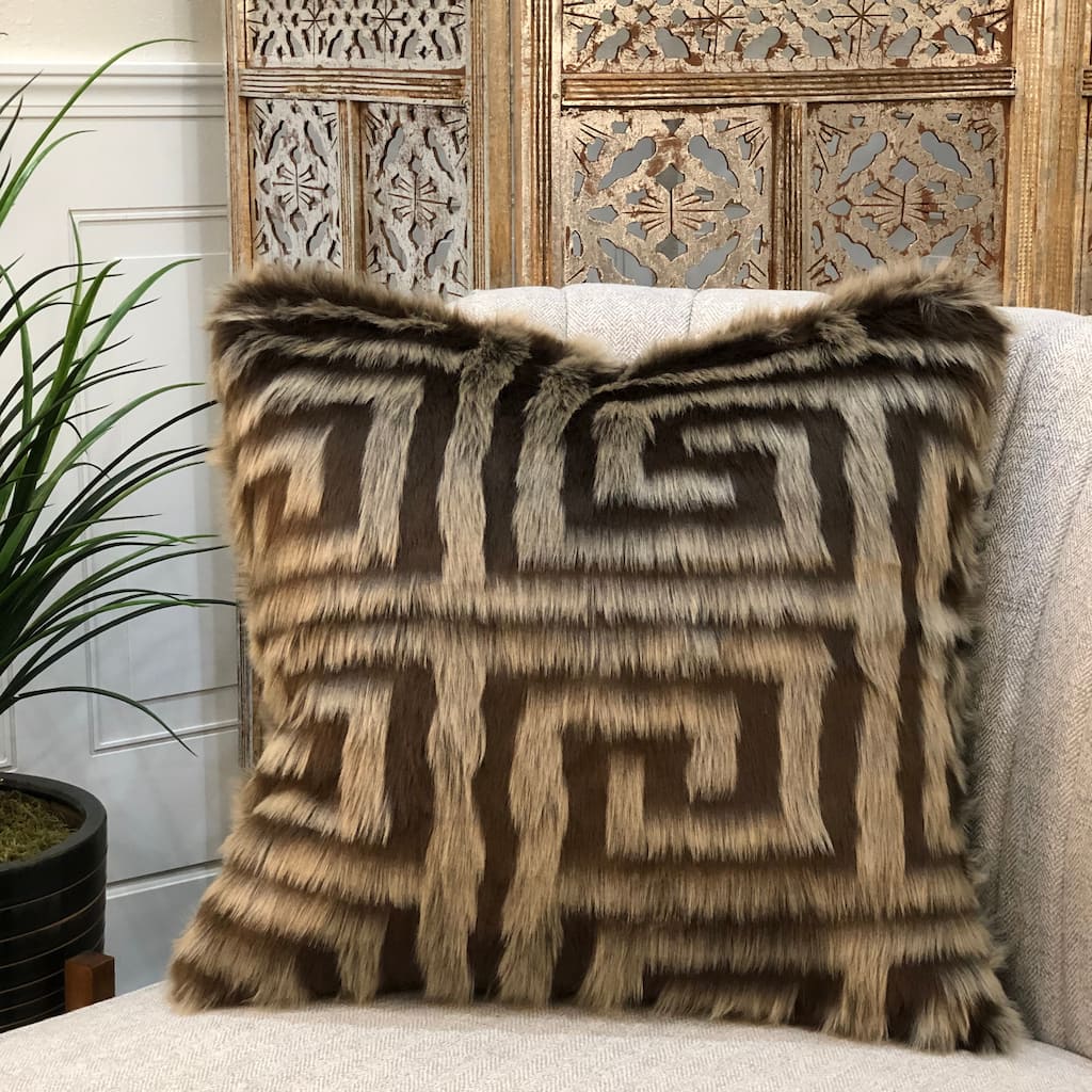 Pillow - Messina Fauxfur 20" x20" Feather / Down Fill