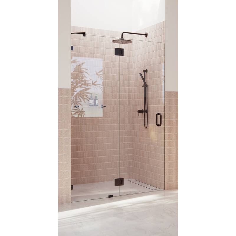 Glass Warehouse 78" x 54.5" Frameless Shower Door - Glass Hinge