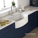 preview thumbnail 3 of 11, Pure 33 Inch Curved Apron Front Farmhouse Kitchen Fireclay Sink