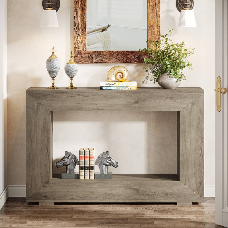 Rustic Console Sofa Table for Entryway, Hallway, Living Room - 47.24" W x 32.8" H x 11.81" D