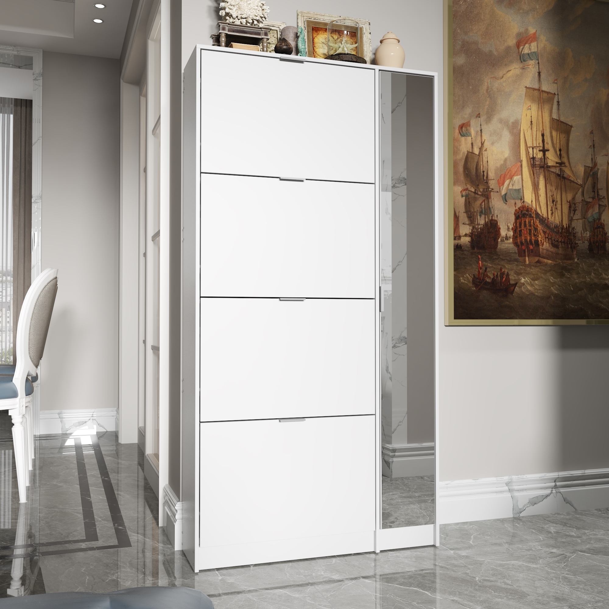 High gloss shoe cabinet cheap