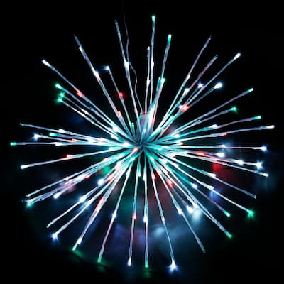 Christmas LED Spritzer Pure White, Red and Green 24 Inch