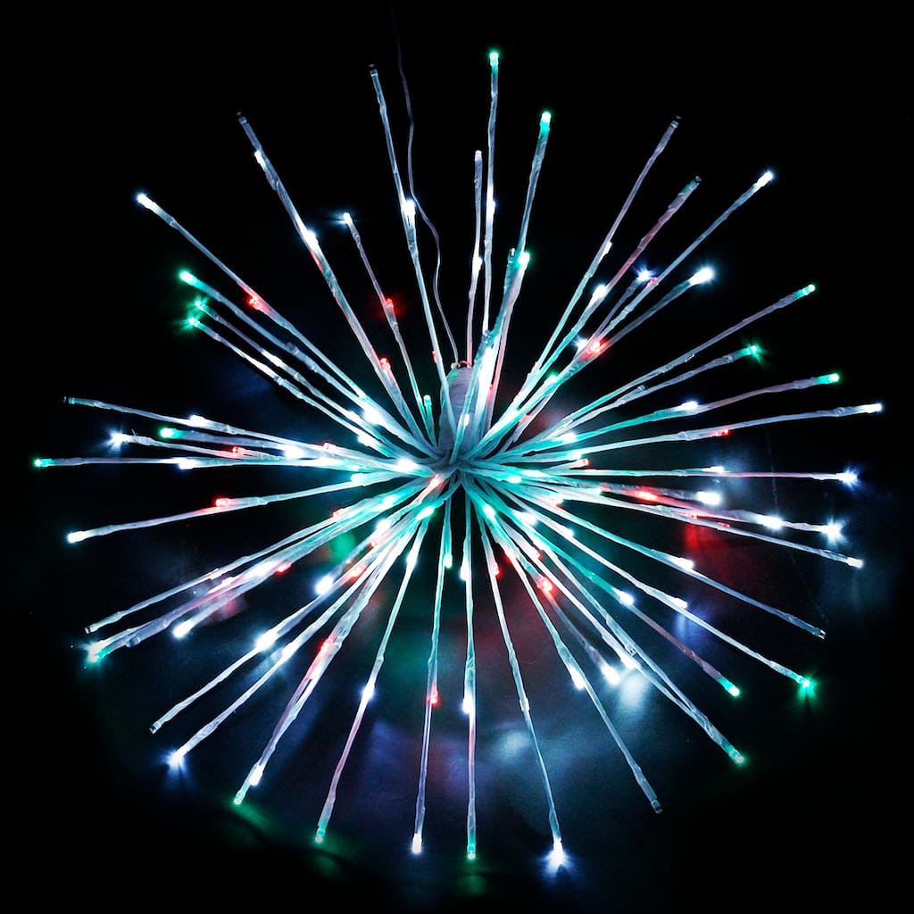Christmas LED Spritzer Pure White, Red and Green 24 Inch