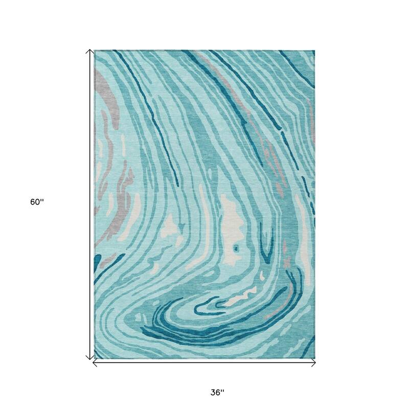HomeRoots Abstract Transitional Rectangle Outdoor Rug