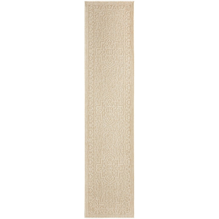 Nourison Tulum Indoor/Outdoor Persian Area Rug - 2' x 6' - Cream