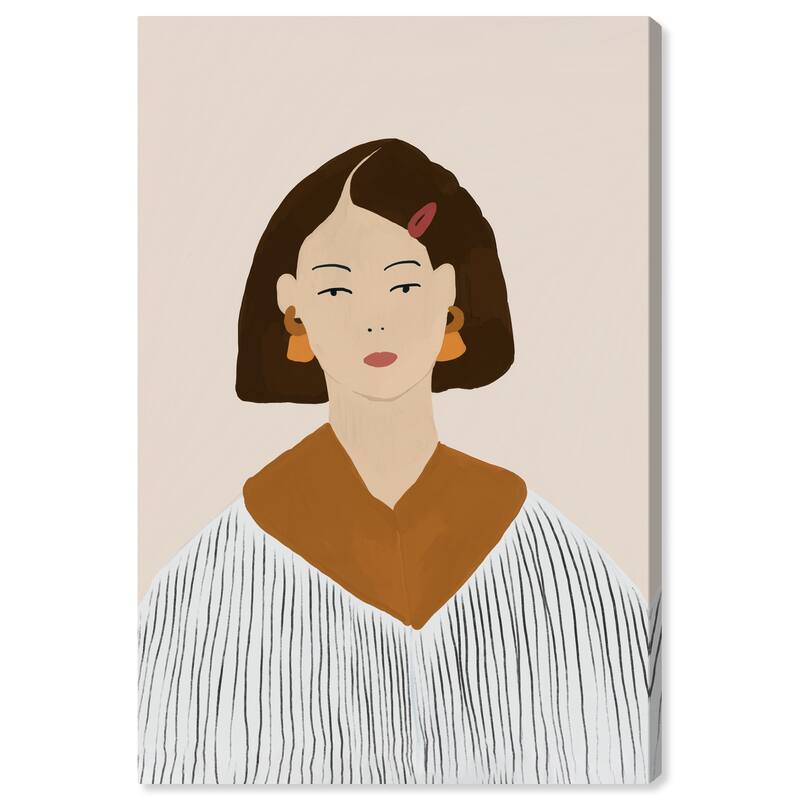 Wynwood Studio Canvas People and Portraits Hawaiian Girl Brown and Modern & Contemporary Wall Art Canvas Print