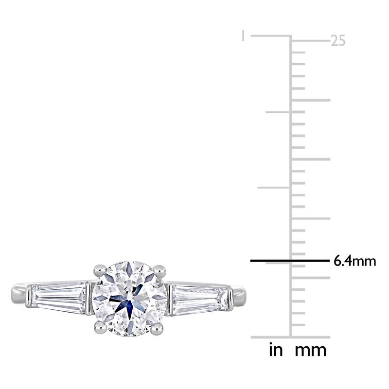 Miadora 1 5/8ct TDW Diamond 3Stone Engagement Ring in 14k White Gold