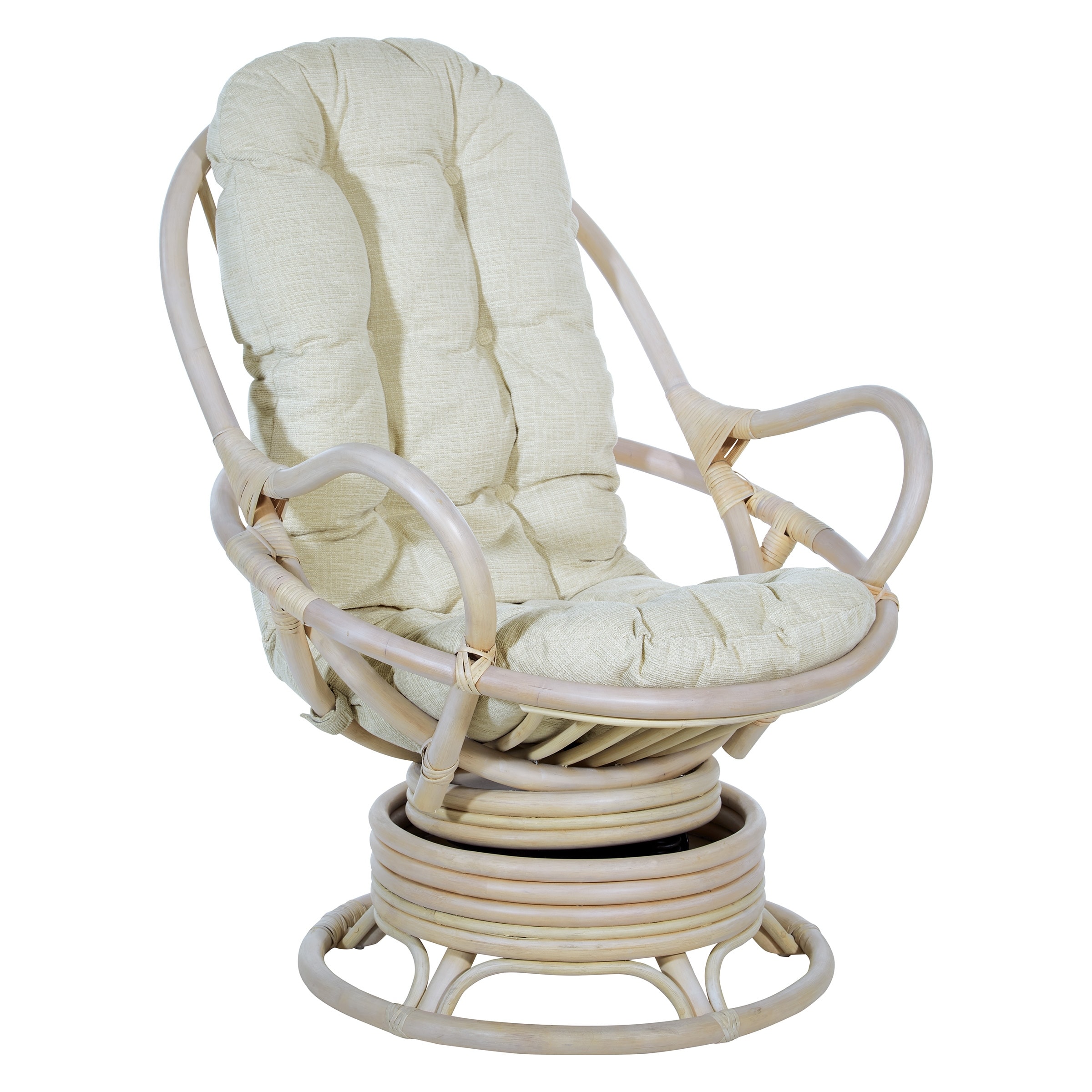 Rattan Swivel Rocker Chair-image