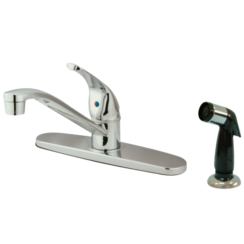 Kingston Brass Chatham Kitchen Faucet with Deck Plate, Metal Lever