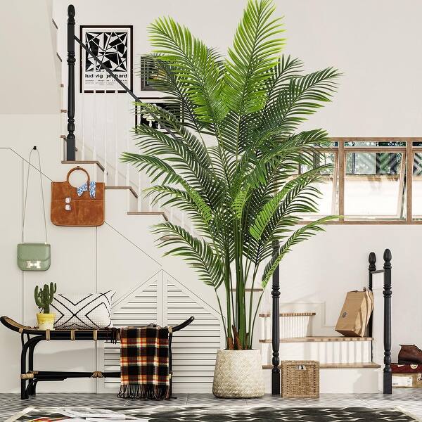 Artificial Palm Tree, 7ft Tall Fake Palm Tree Decor w/22 Detachable Trunks  Faux Tropical Palm Silk Plant, Plants in Pot - Bed Bath & Beyond - 41894051