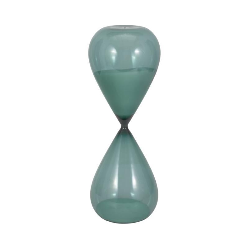 Modern Glass Hourglass Sculpture - Home Decor