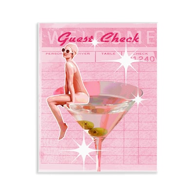 Stupell Retro Restaurant Check Cocktail Wall Plaque Art Design By Lil' Rue