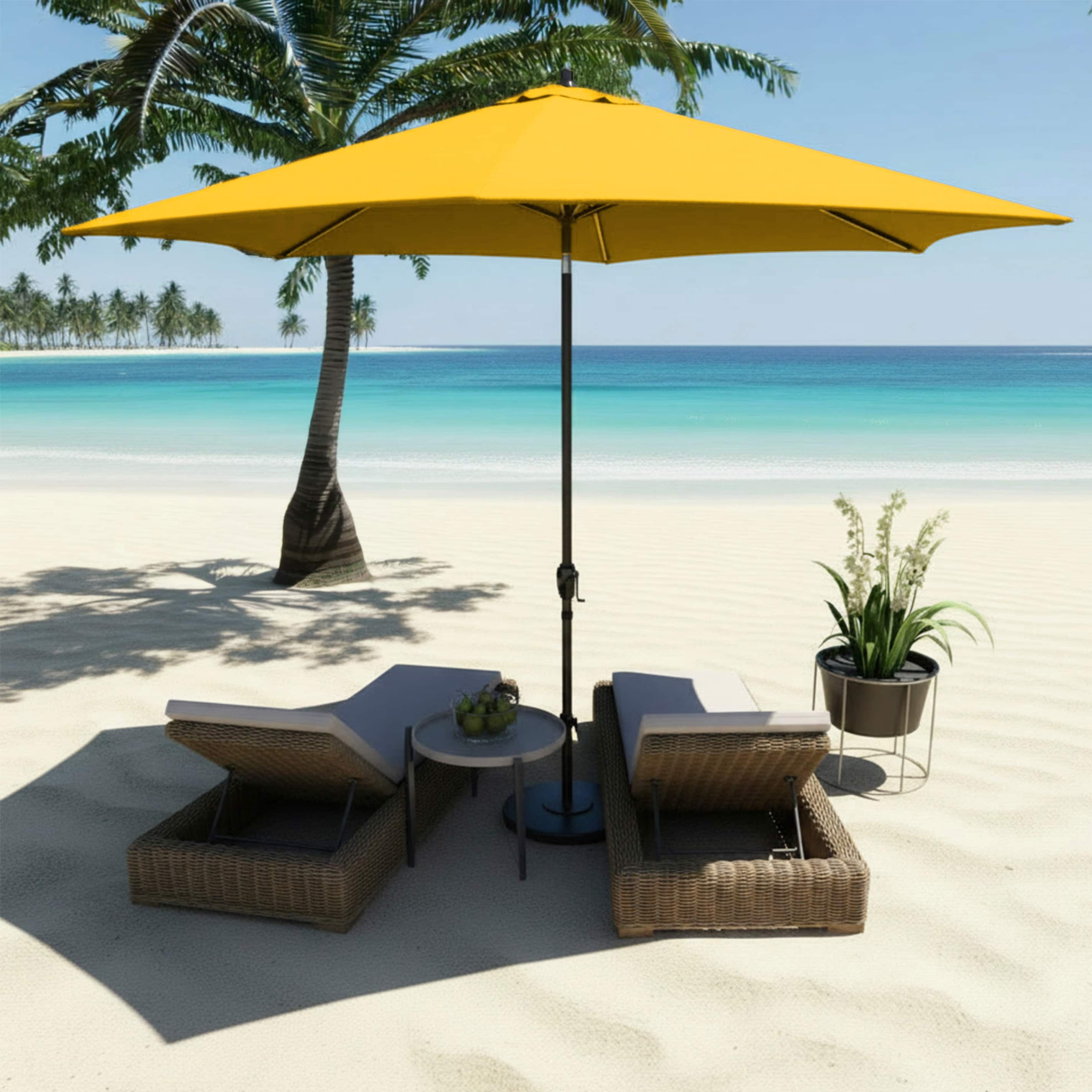 11 patio market umbrella with tilt 11' Black Frame - Auto-Tilt while the push MOALCOFER 11FT Solar LED Patio