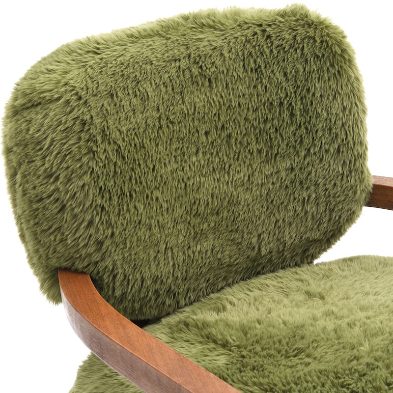 Furniture of America Lumir Modern 28-inch Faux Fur Accent Arm Chair