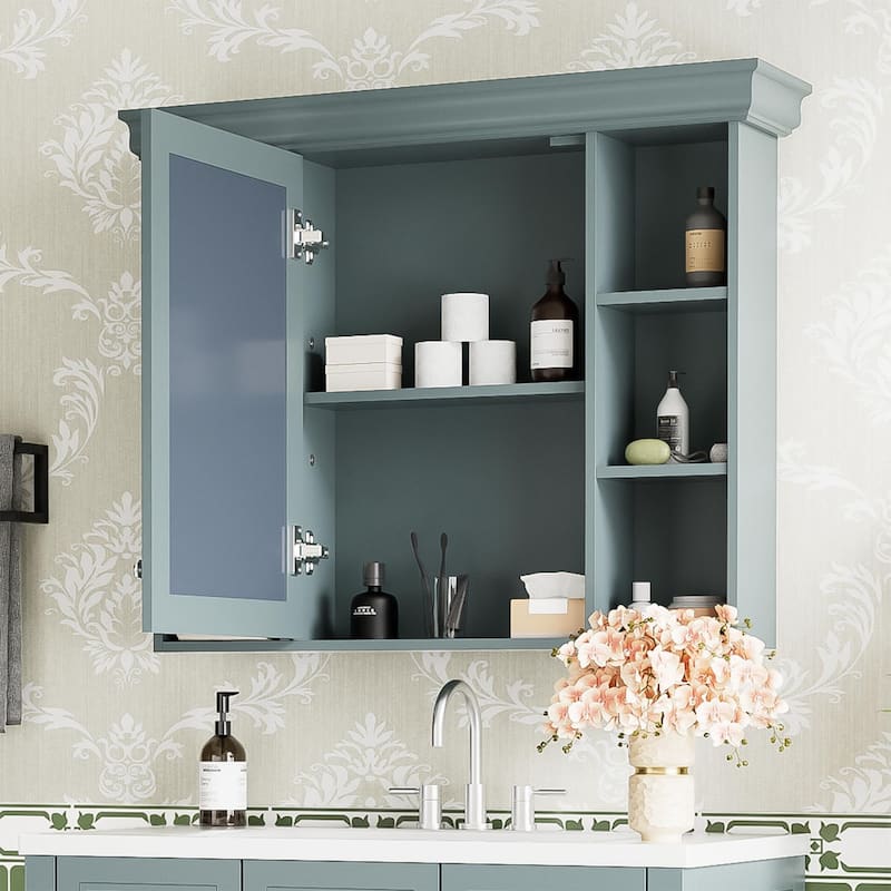 Wall Mounted Bathroom Storage Cabinet with Mirror Door