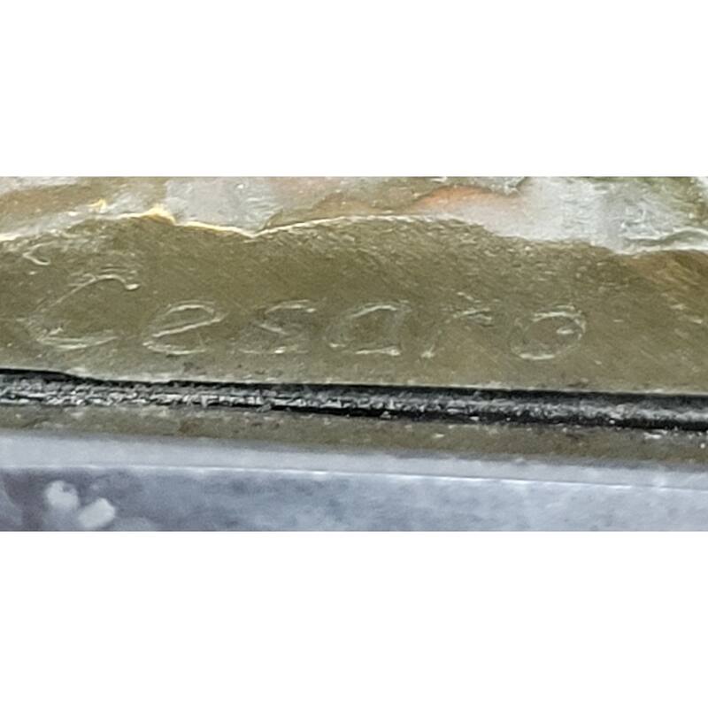 Bronze Victorian Lady And Boy Sculpture On Marble Base