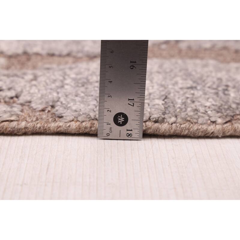 ECARPETGALLERY Hand-knotted Looma Brown, Grey Silk, Wool Rug - 8'2 x 10'3