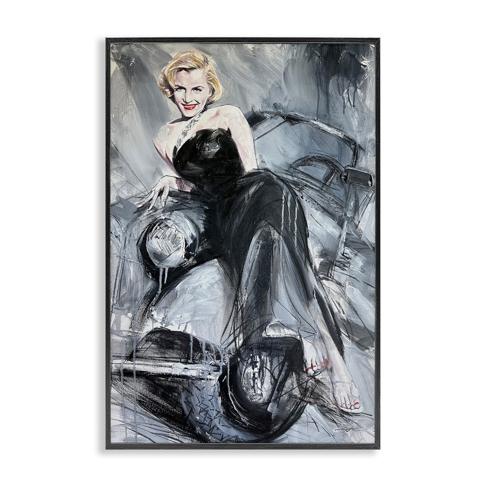 Stupell Timeless Fashion Woman Framed Giclee Art Design By Lucille Lee