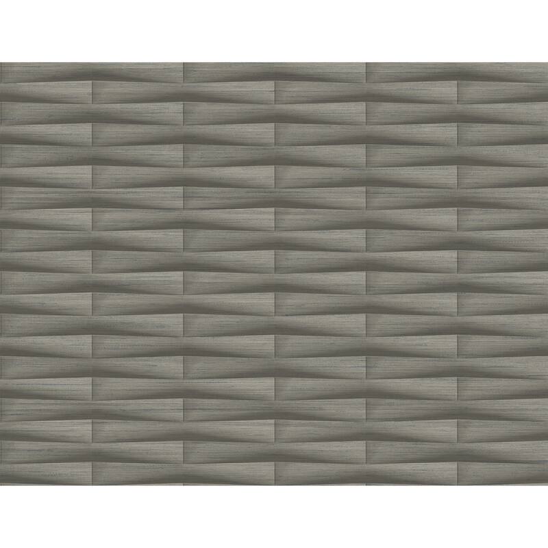 A-Street Prints Gator Brown Geometric Stripe Wallpaper