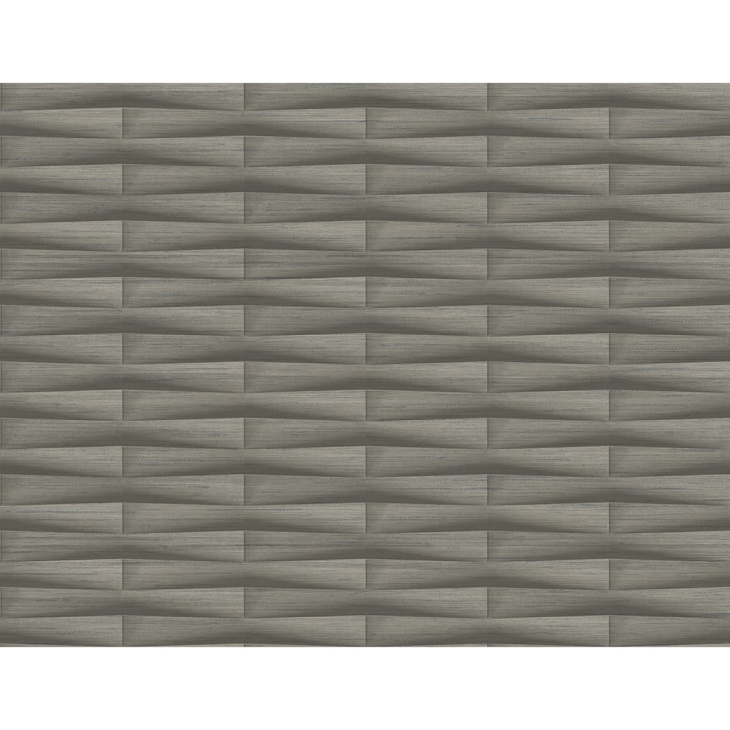 A-Street Prints Gator Brown Geometric Stripe Wallpaper