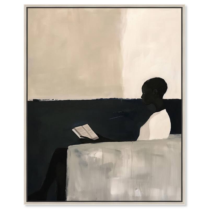 Void Reader III Canvas by Art Remedy - 30" x 36" - Silver