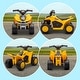 preview thumbnail 7 of 7, Qaba CAT Licensed Kids ATV, 6V Four-Wheeler for Kids, Electric Ride on ATV with Horn, LED Headlights, Yellow