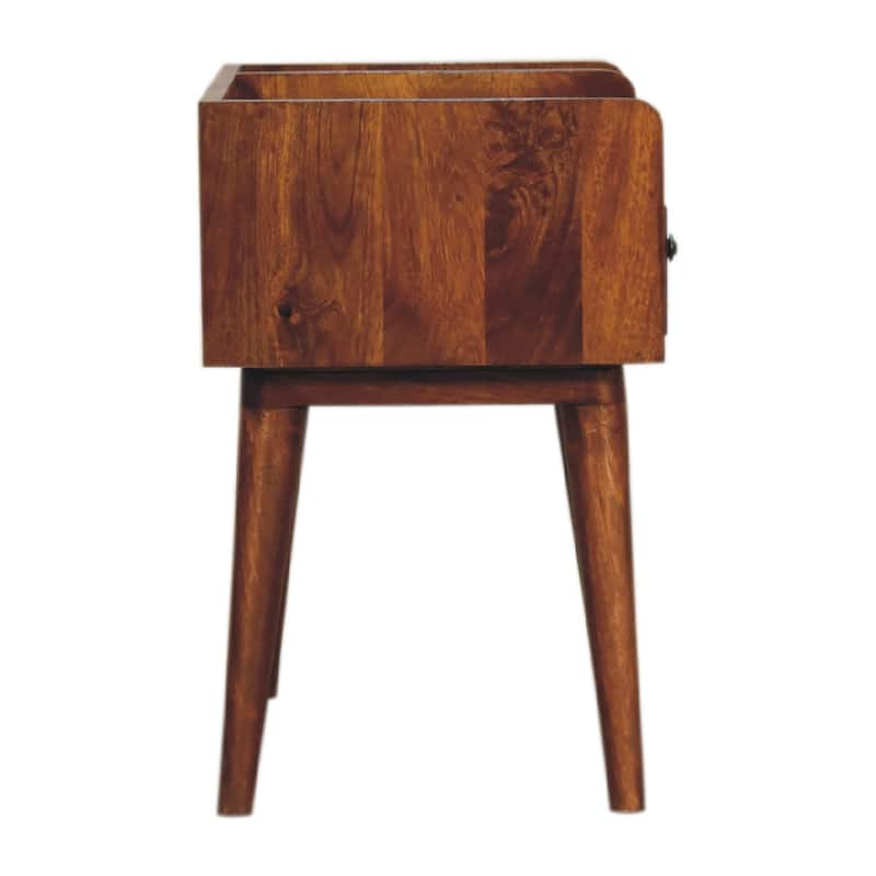 HomeRoots 22" Chestnut Solid Wood One Drawer Nightstand