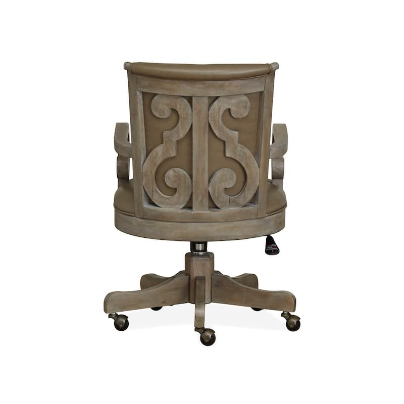 Magnussen Home Tinley Park Dove Tail Grey Fully Upholstered Swivel Chair - 22.5''W x 26.16''D x 36.25''H