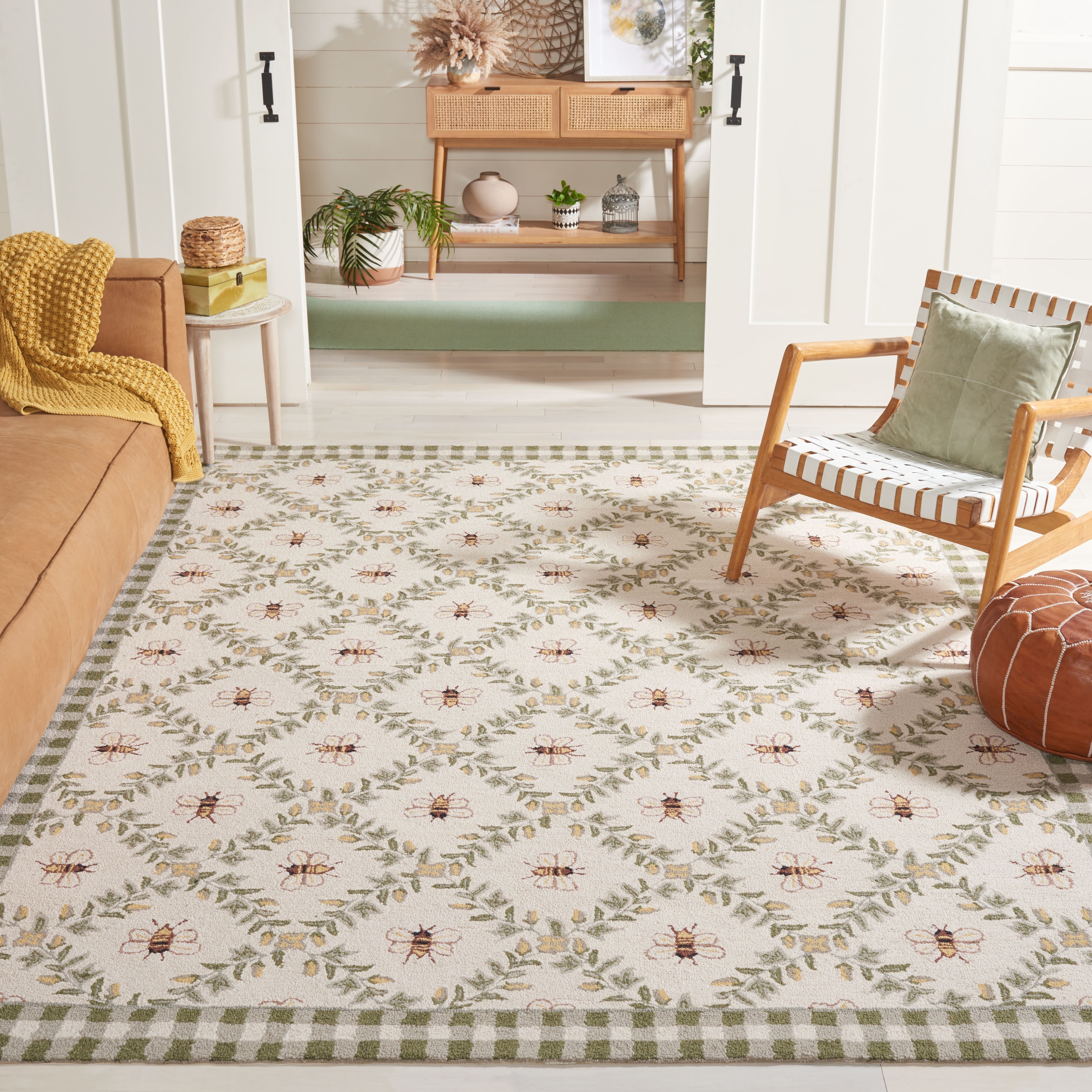 SAFAVIEH Handmade Chelsea Aubree French Country Trellis Wool Rug