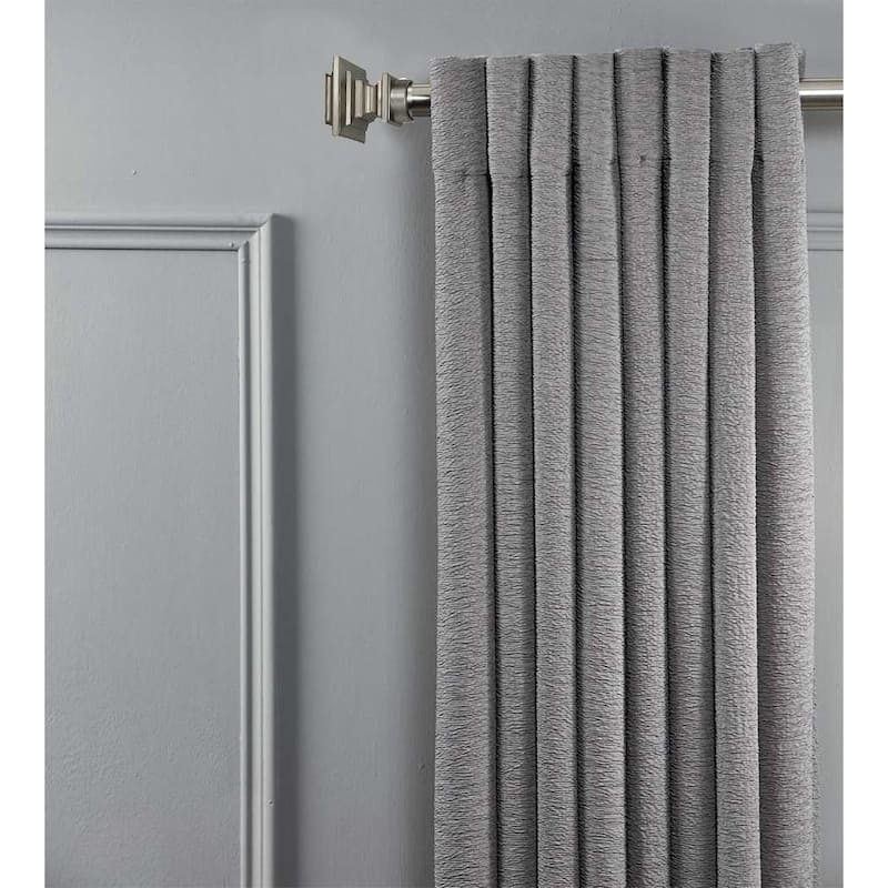 Linen Avenue Glass Square Double Window Curtain Rod Set
