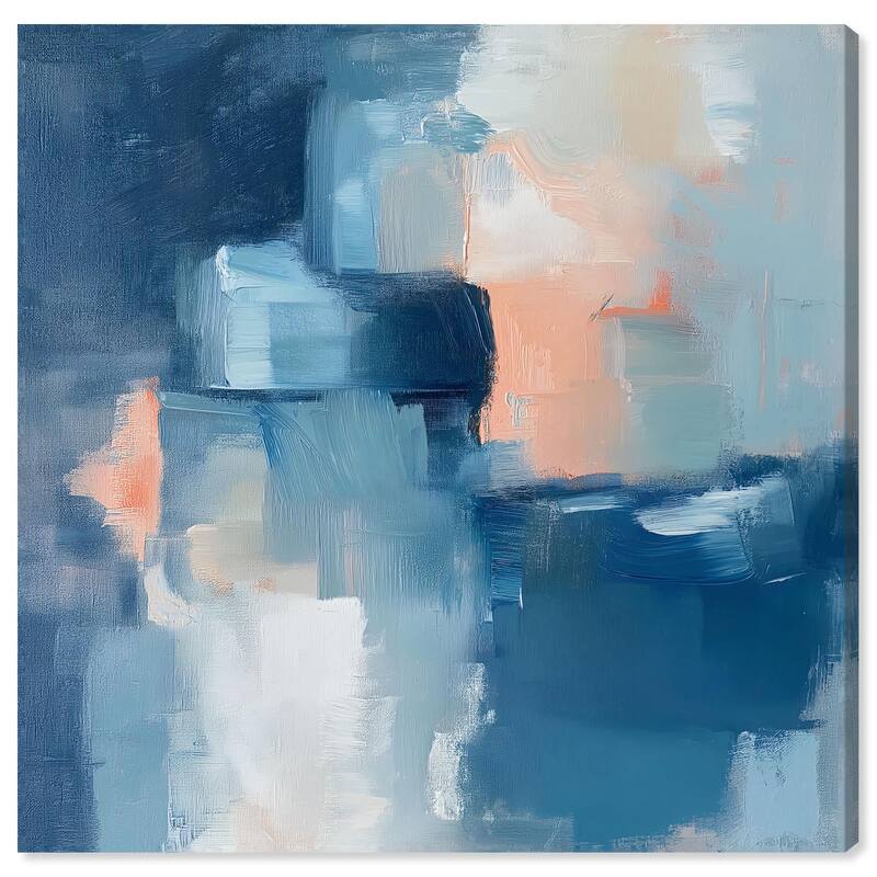 Whispering Blue I Canvas by Art Remedy, Gallery Wrapped - 20" x 20"