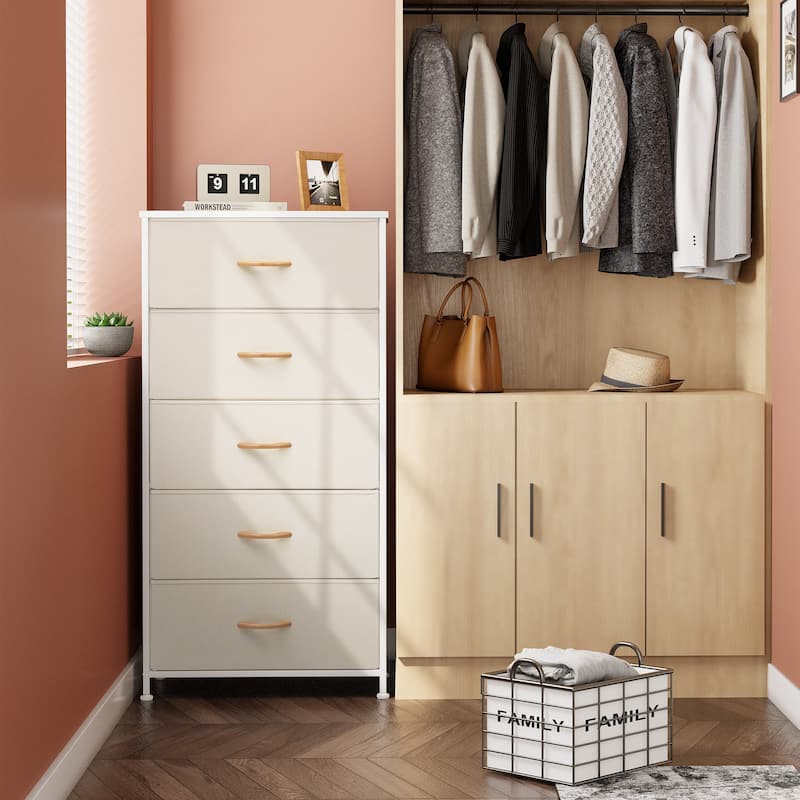 5 Drawers Vertical Dresser Storage Tower Organizer Unit for Bedroom