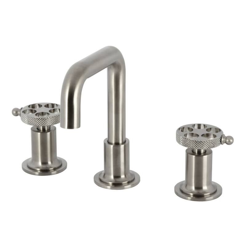 Kingston Brass KS142RKX Webb 1.2 GPM Widespread Bathroom Faucet with - Brushed Nickel