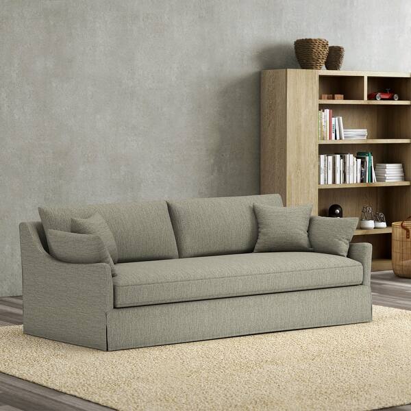 Alba Sofa Luxury Top Performance Linen Fabric 94.75" 94.75 Bed Bath