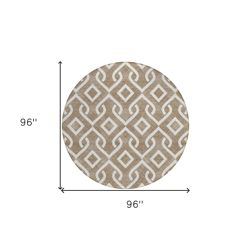 HomeRoots Geometric Transitional Rectangle Outdoor Rug